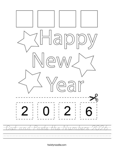 Cut and Paste the Numbers 2026 Worksheet