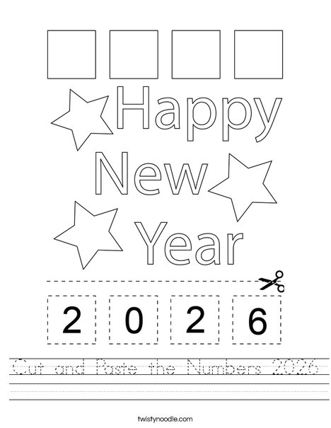 Cut and Paste the Numbers 2026 Worksheet