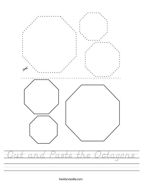 Cut and Paste the Octagons. Worksheet