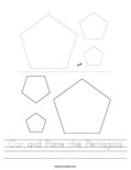 Cut and Paste the Pentagons Worksheet