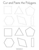 Cut and Paste the Polygons Coloring Page