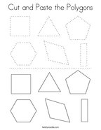 Cut and Paste the Polygons Coloring Page