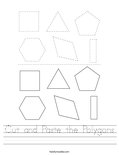 Cut and Paste the Polygons Worksheet