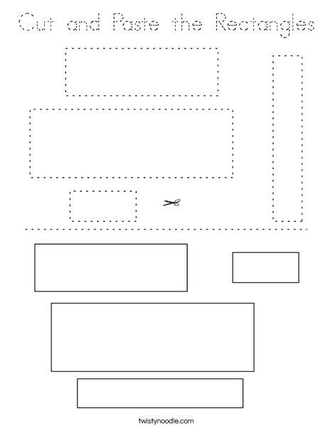 Cut and Paste the Rectangles Coloring Page
