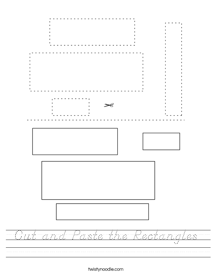 Cut and Paste the Rectangles Worksheet
