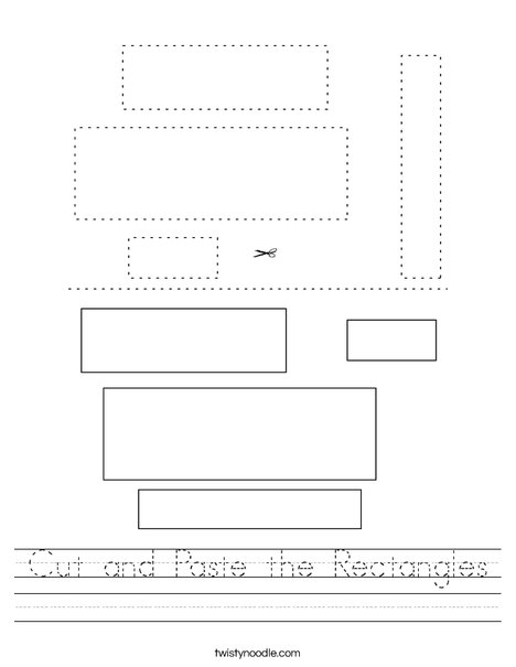 Cut and Paste the Rectangles Worksheet