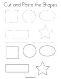 Cut and Paste the Shapes Coloring Page