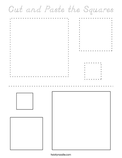 Cut and Paste the Squares Coloring Page