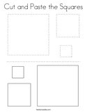 Cut and Paste the Squares Coloring Page