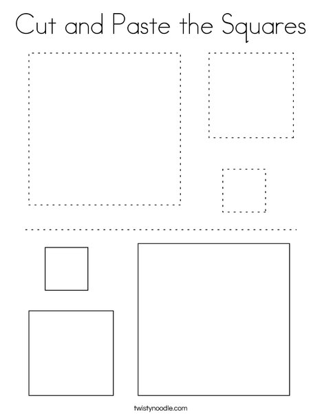 cut and paste the squares coloring page  twisty noodle