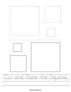 Cut and Paste the Squares Handwriting Sheet