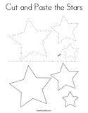 Cut and Paste the Stars Coloring Page