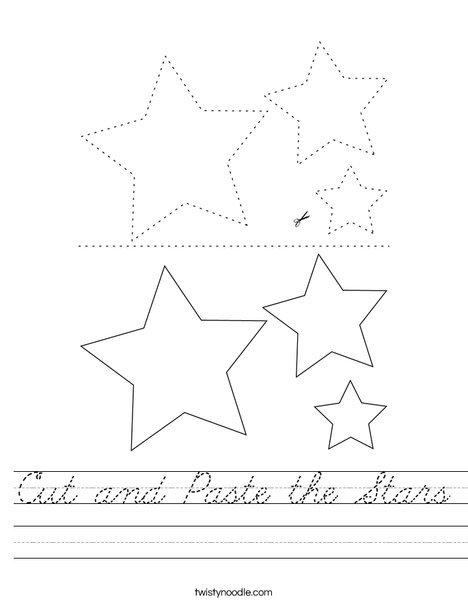 Cut and Paste the Stars Worksheet