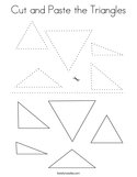 Cut and Paste the Triangles Coloring Page