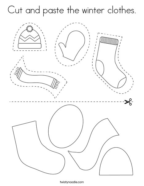 Winter clothes coloring pages discount