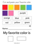 Cut and paste your favorite color. Coloring Page
