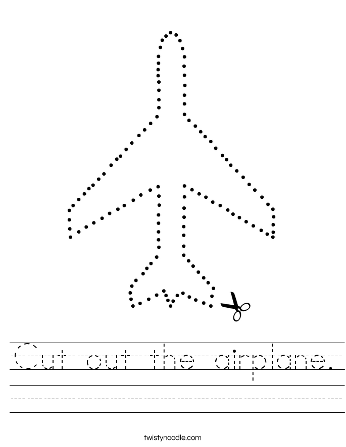 Cut out the airplane. Worksheet