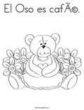 El Oso es café. Coloring Page
