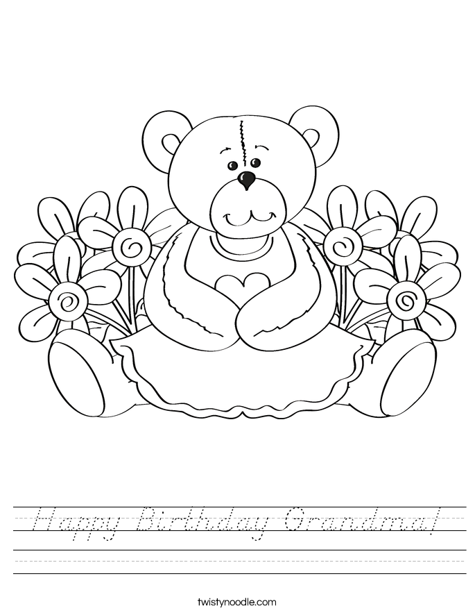 Happy Birthday Grandma! Worksheet