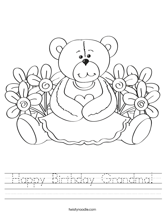 Happy Birthday Grandma! Worksheet