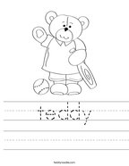 teddy Handwriting Sheet