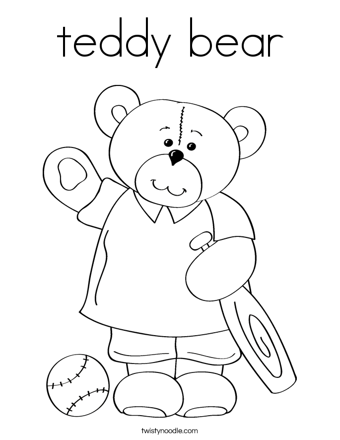 teddy bear Coloring Page