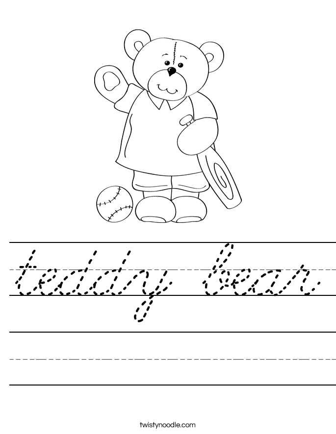 teddy bear Worksheet