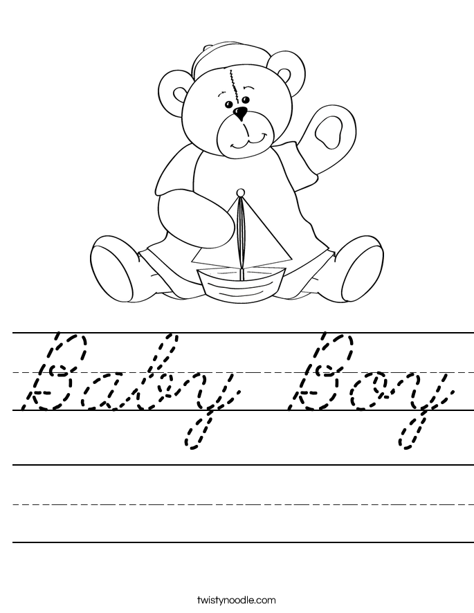 Baby Boy Worksheet