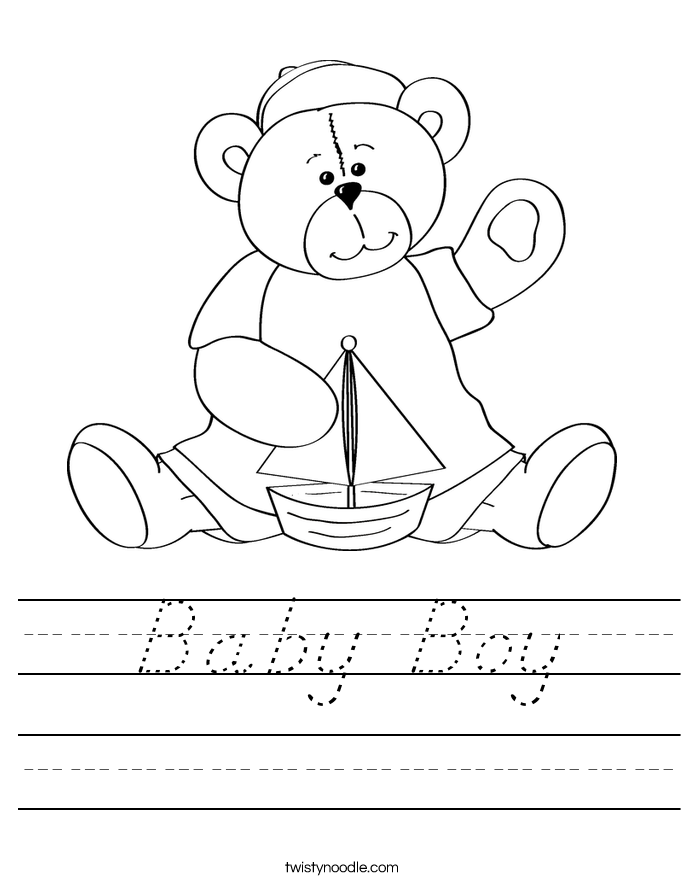 Baby Boy Worksheet