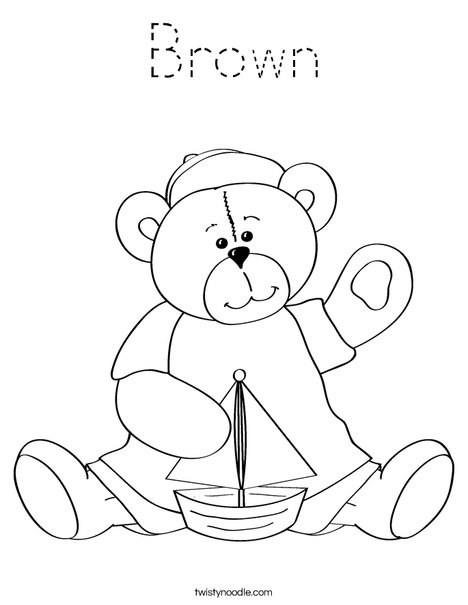 Cutie Bear 4 Coloring Page