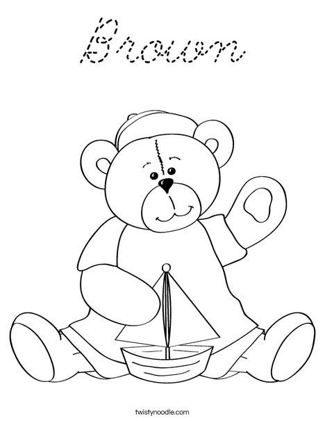 Cutie Bear 4 Coloring Page