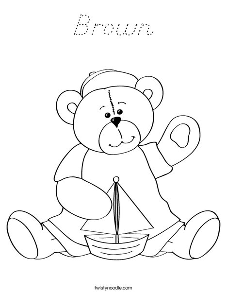 Cutie Bear 4 Coloring Page