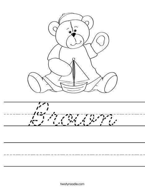 Cutie Bear 4 Worksheet