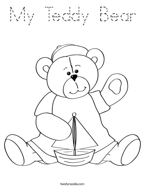 Cutie Bear 4 Coloring Page