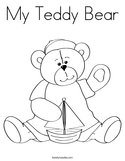 My Teddy Bear Coloring Page