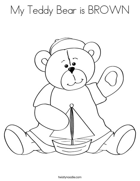Cutie Bear 4 Coloring Page