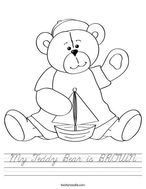 Cutie Bear 4 Worksheet