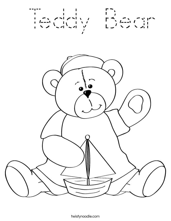  Teddy Bear Coloring Page