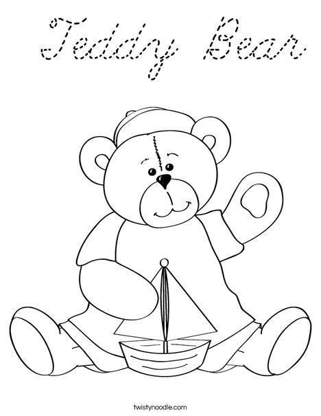 Cutie Bear 4 Coloring Page