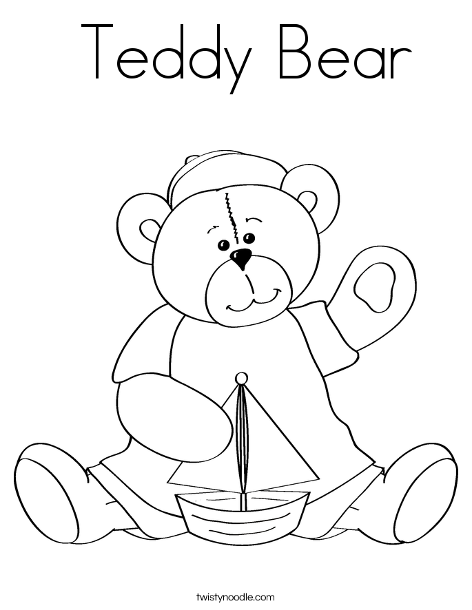  Teddy Bear Coloring Page