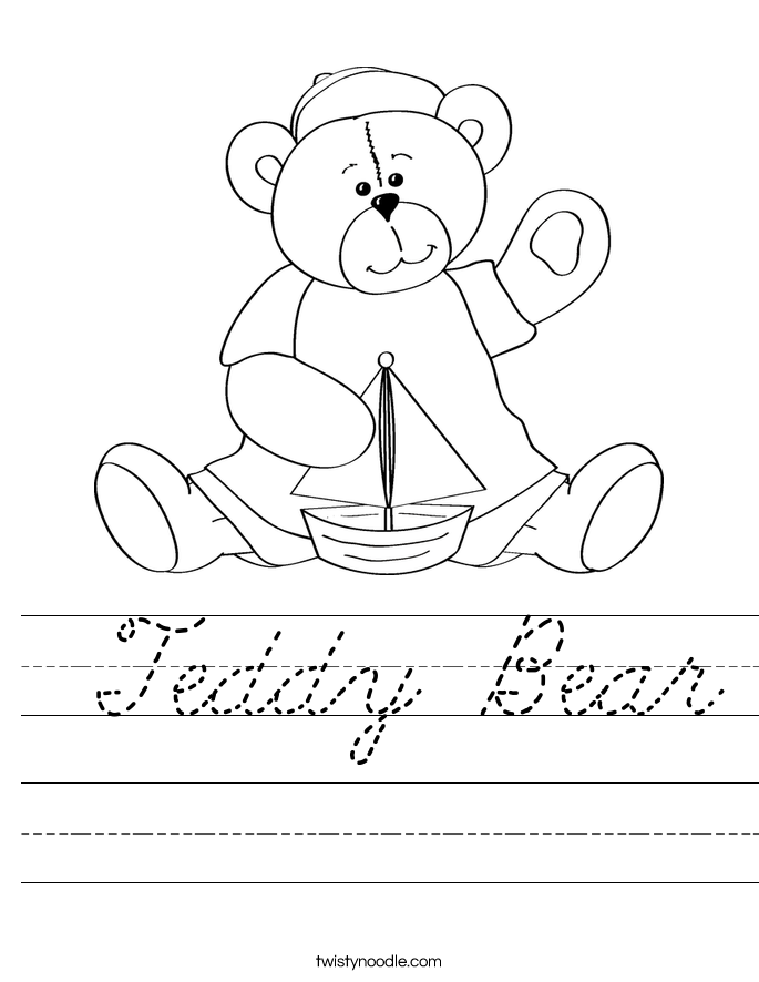  Teddy Bear Worksheet