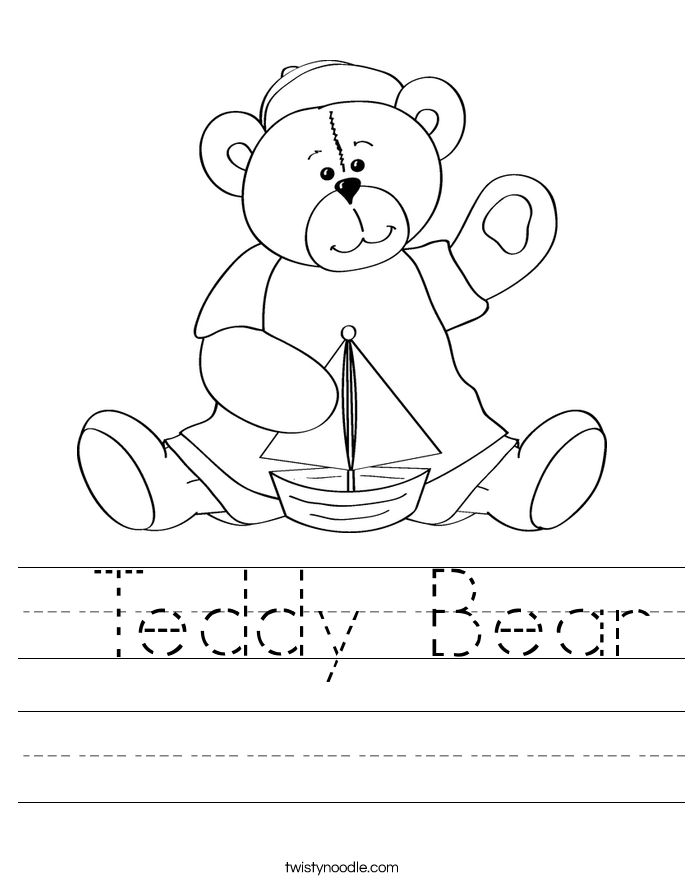  Teddy Bear Worksheet