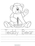  Teddy Bear Worksheet