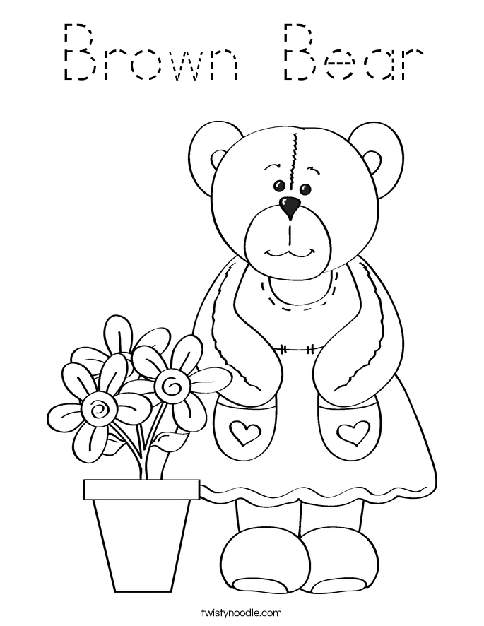 Brown Bear Coloring Page