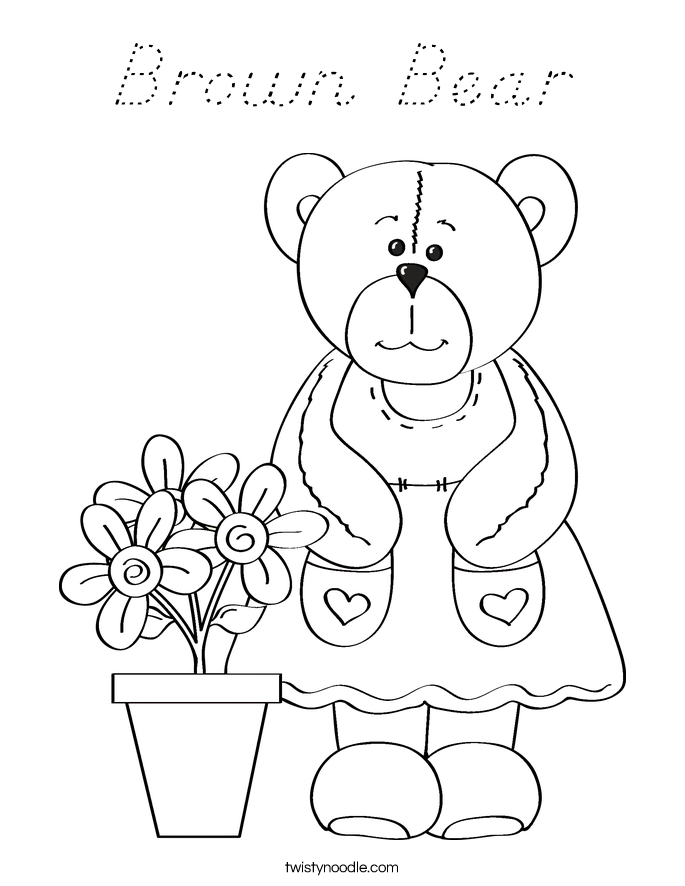 Brown Bear Coloring Page