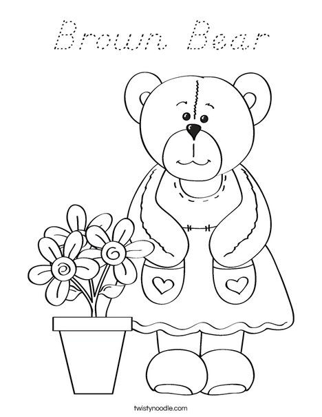 Cutie Bear Coloring Page