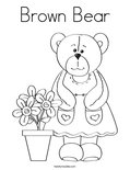 Brown Bear Coloring Page