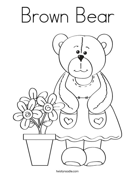 Cutie Bear Coloring Page