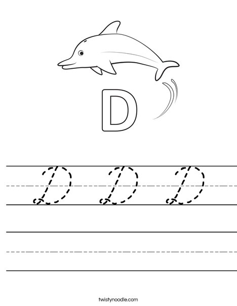 D Dolphin Worksheet