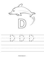 D Dolphin Worksheet